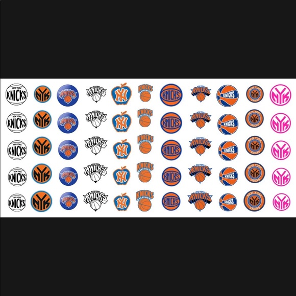 💌BO/GO$6 🏀 New York Knicks Water Transfer Nail Decals NBA - Picture 2 of 4